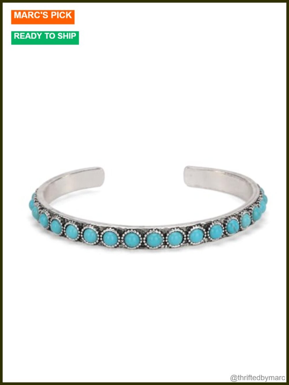 Montana West Turquoise Open Cuff Bracelet